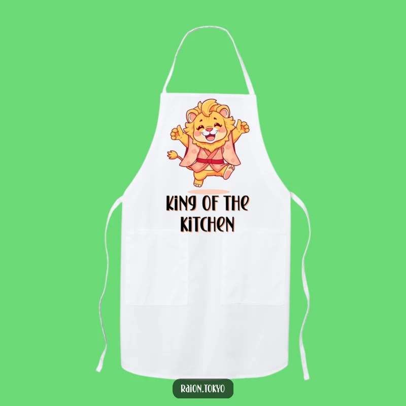 Funny Lion Kimono Leap Apron - Chef's Hilarious Kitchen Companion Gift